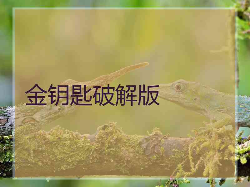 金钥匙破解版