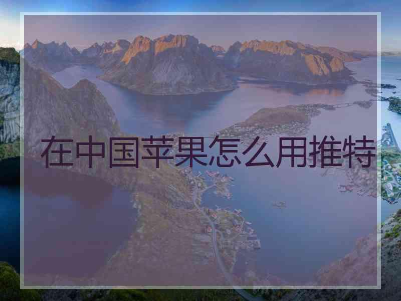 在中国苹果怎么用推特