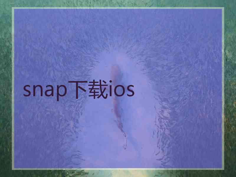 snap下载ios